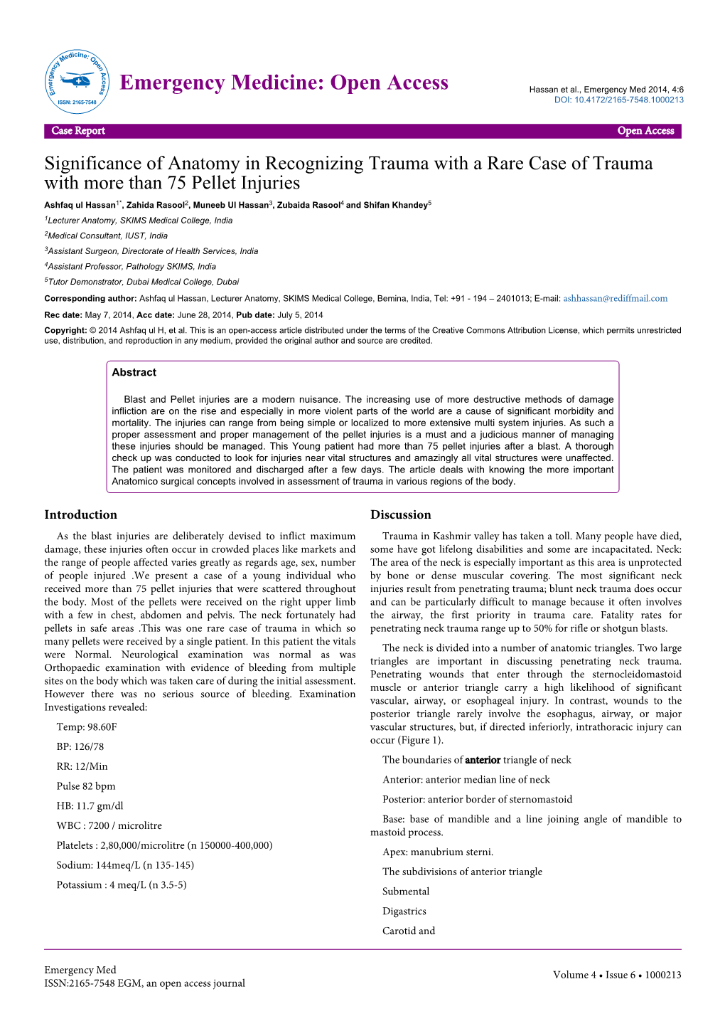 Significance of Anatomy in Recognizing Trauma with a Rare