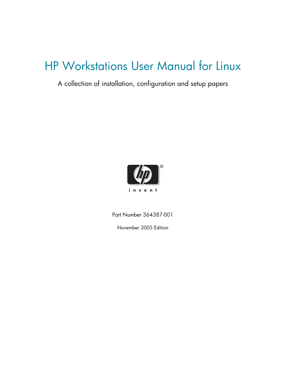 HP Workstations User Manual for Linux