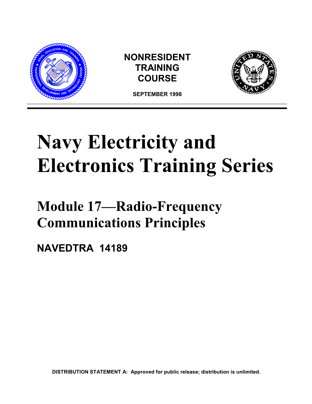 Navy Electricity and Electronics Training Series