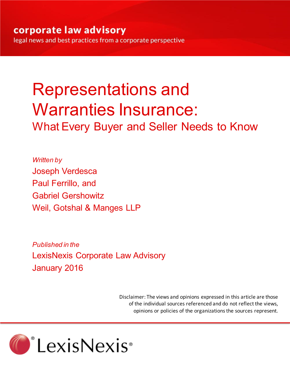 Representations and Warranties Insurance: What Every Buyer and Seller Needs to Know