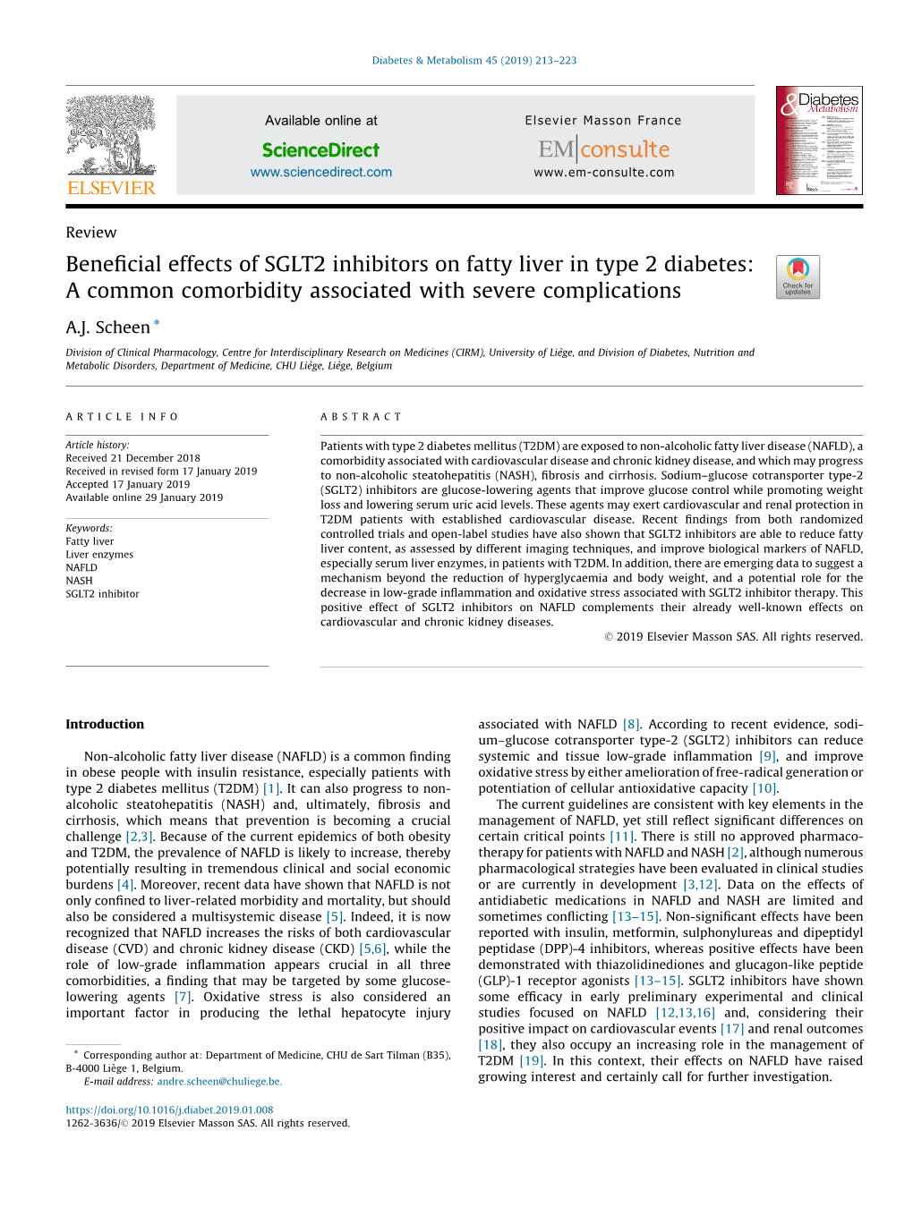 Beneficial Effects of SGLT2 Inhibitors on Fatty Liver in Type 2 Diabetes: a Common Comorbidity Associated with Severe Complicati