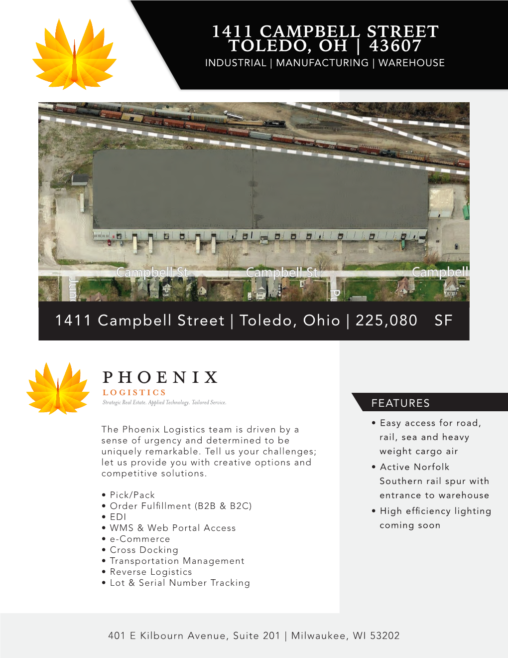 Datasheet 1411 Campbell St Toledo OH Logistics