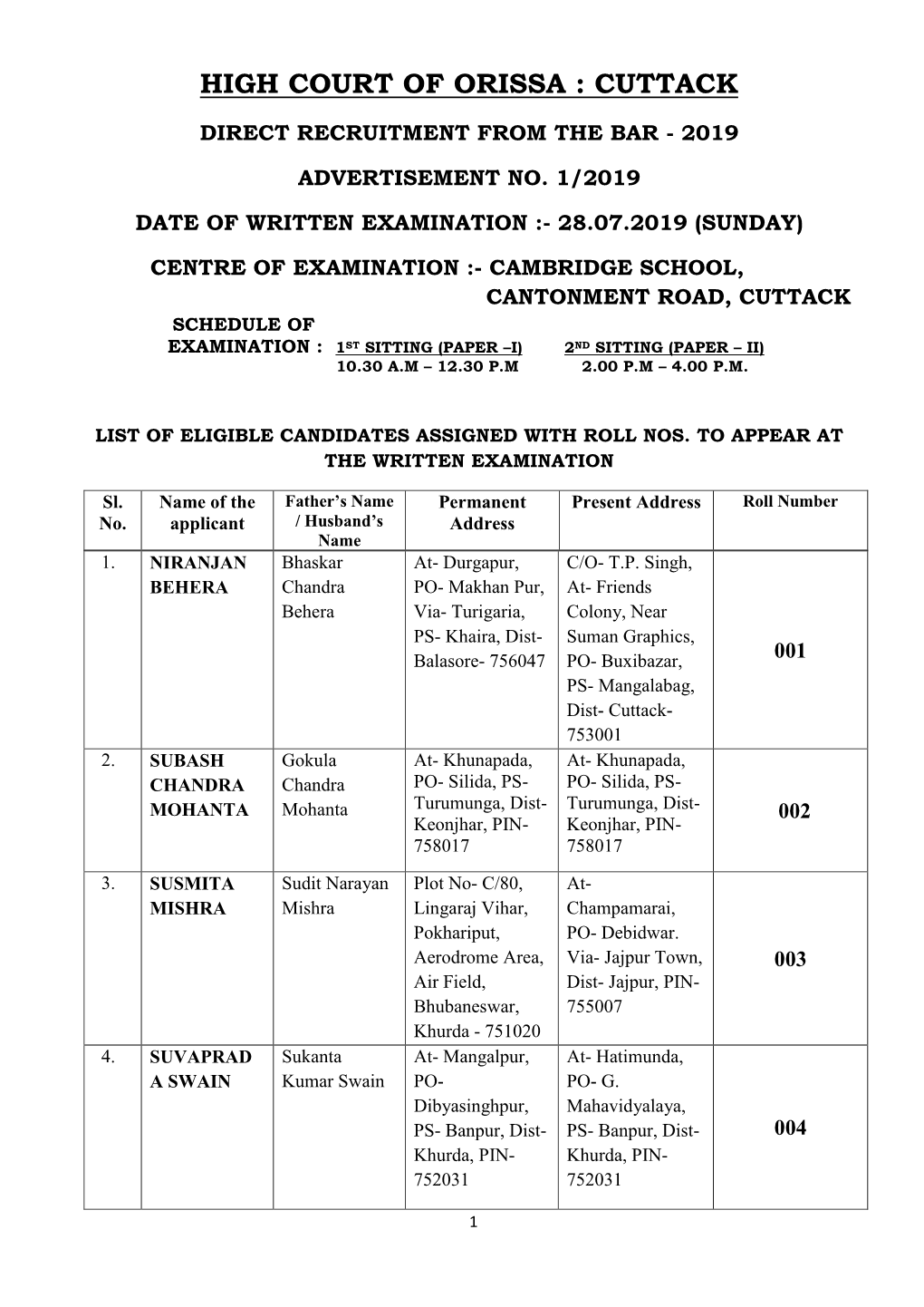 High Court of Orissa : Cuttack