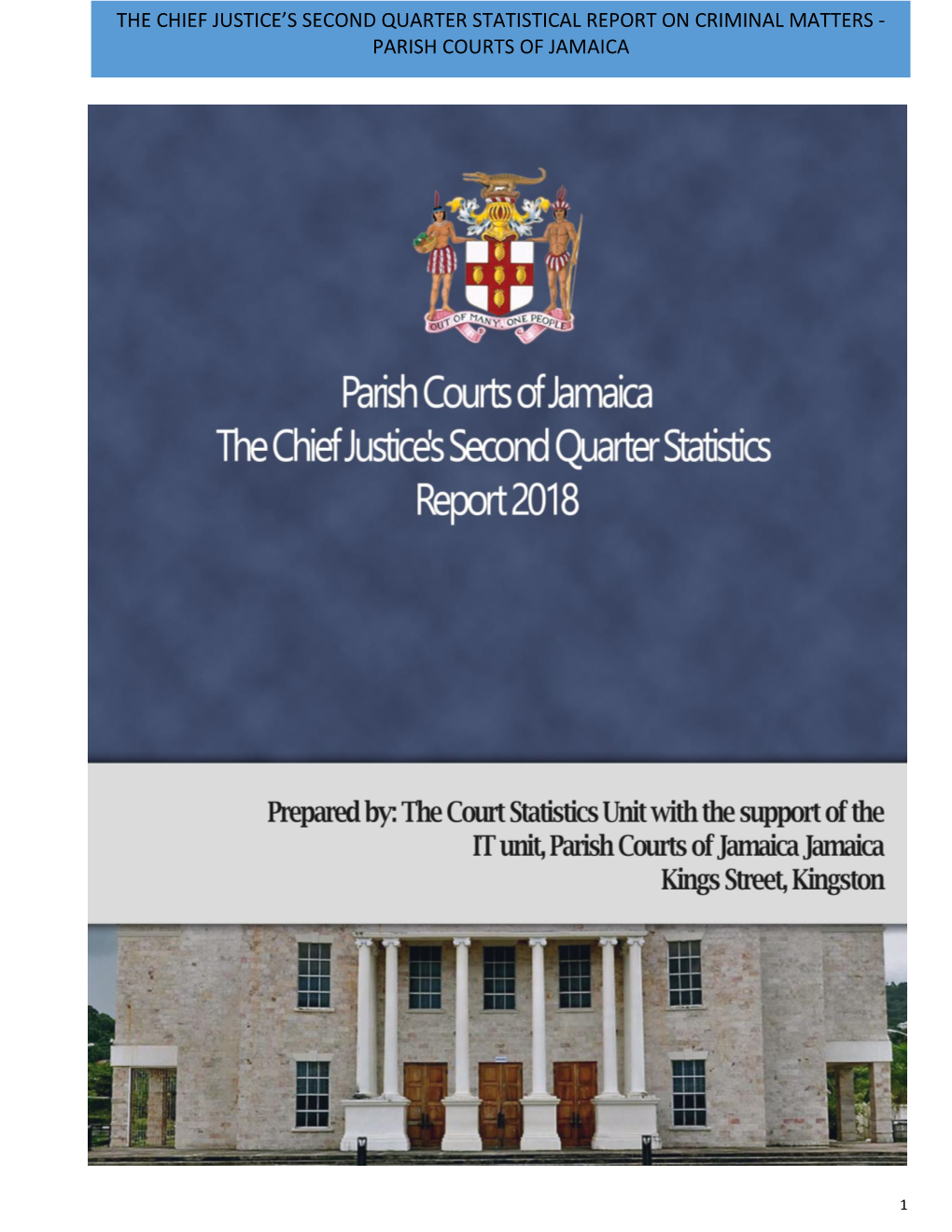 = Chief Justice's Quarterly Parish Court Repo Matters