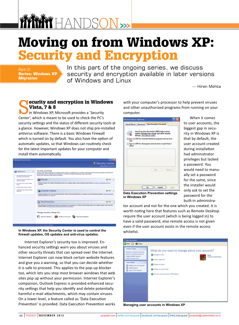 Moving on from Windows XP: Security and Encryption