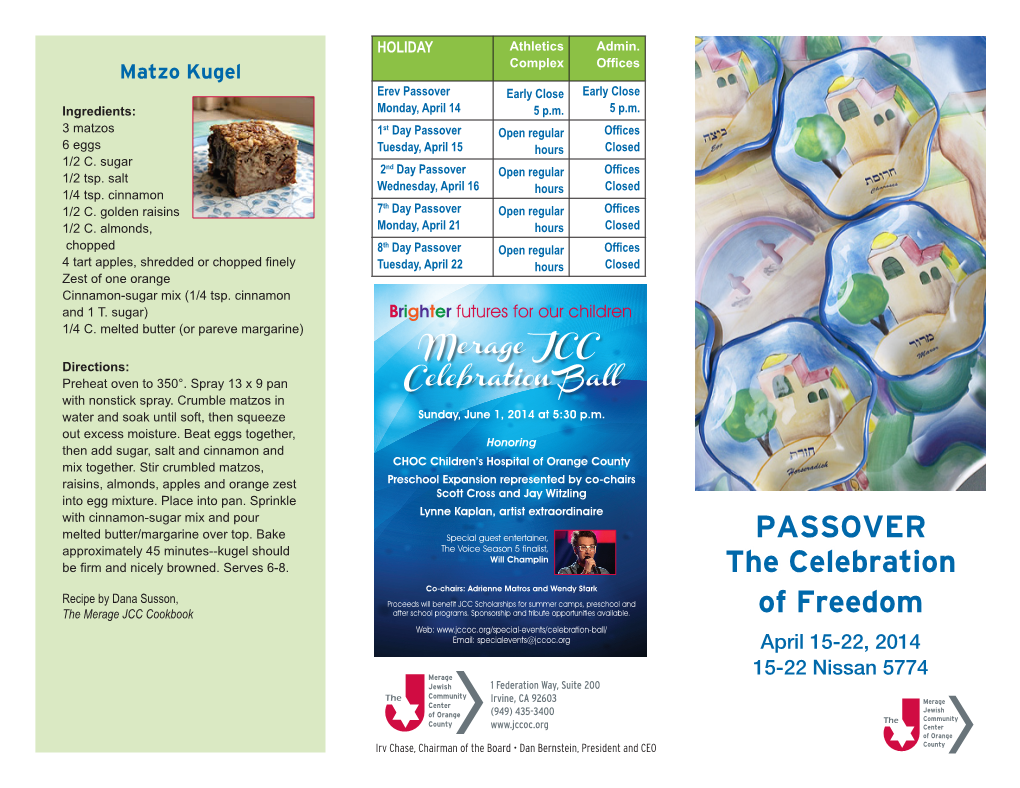 PASSOVER the Celebration of Freedom