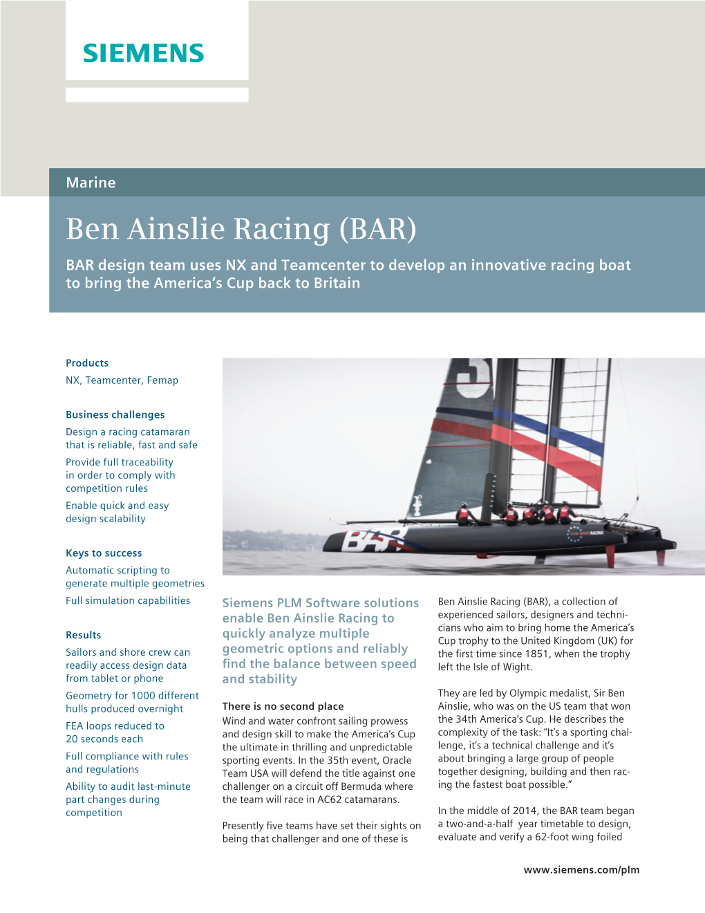 Siemens PLM Ben Ainslie Racing