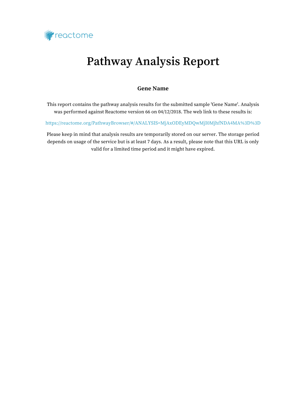 Pathway Analysis Report