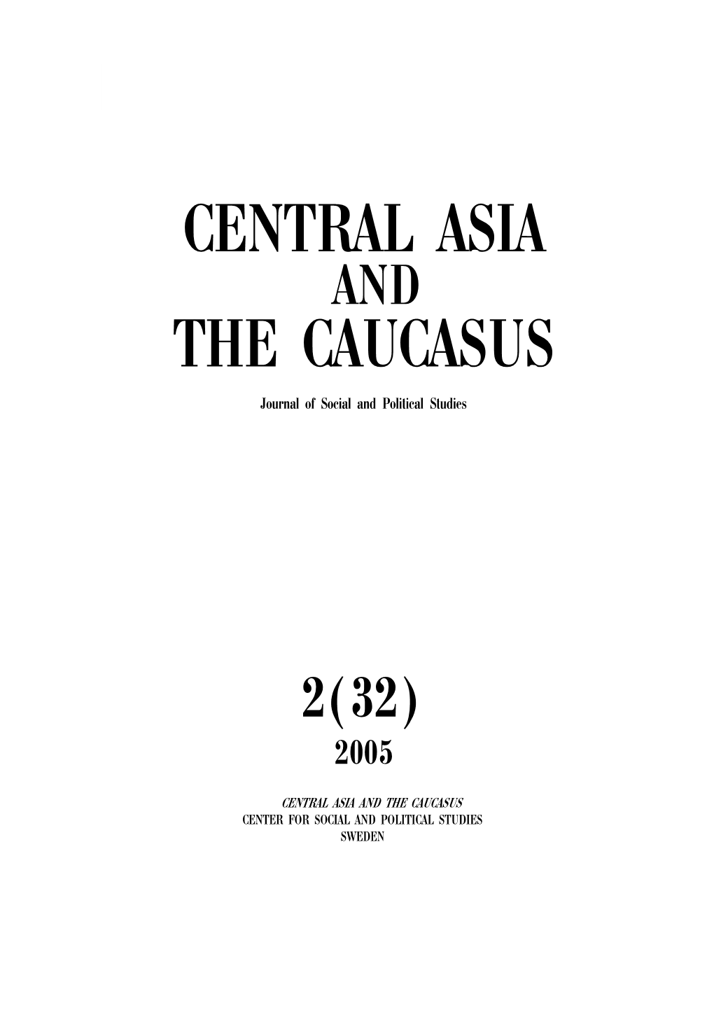 Central Asia the Caucasus