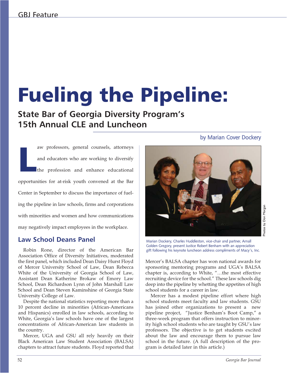 Fueling the Pipeline: State Bar of Georgia Diversity Program's 15Th