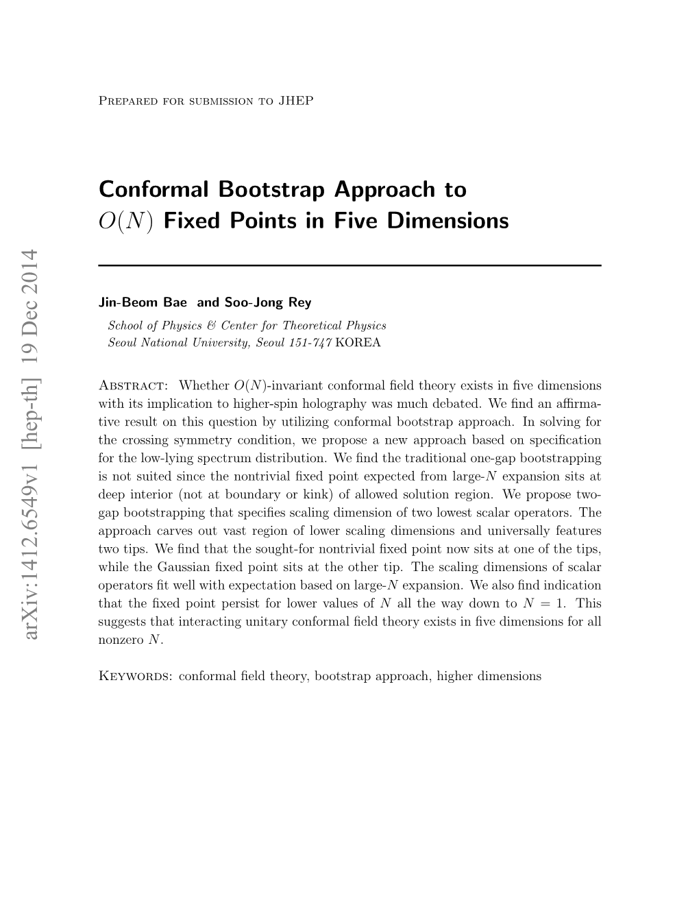 Conformal Bootstrap Approach to O(N) Fixed Points in Five Dimensions