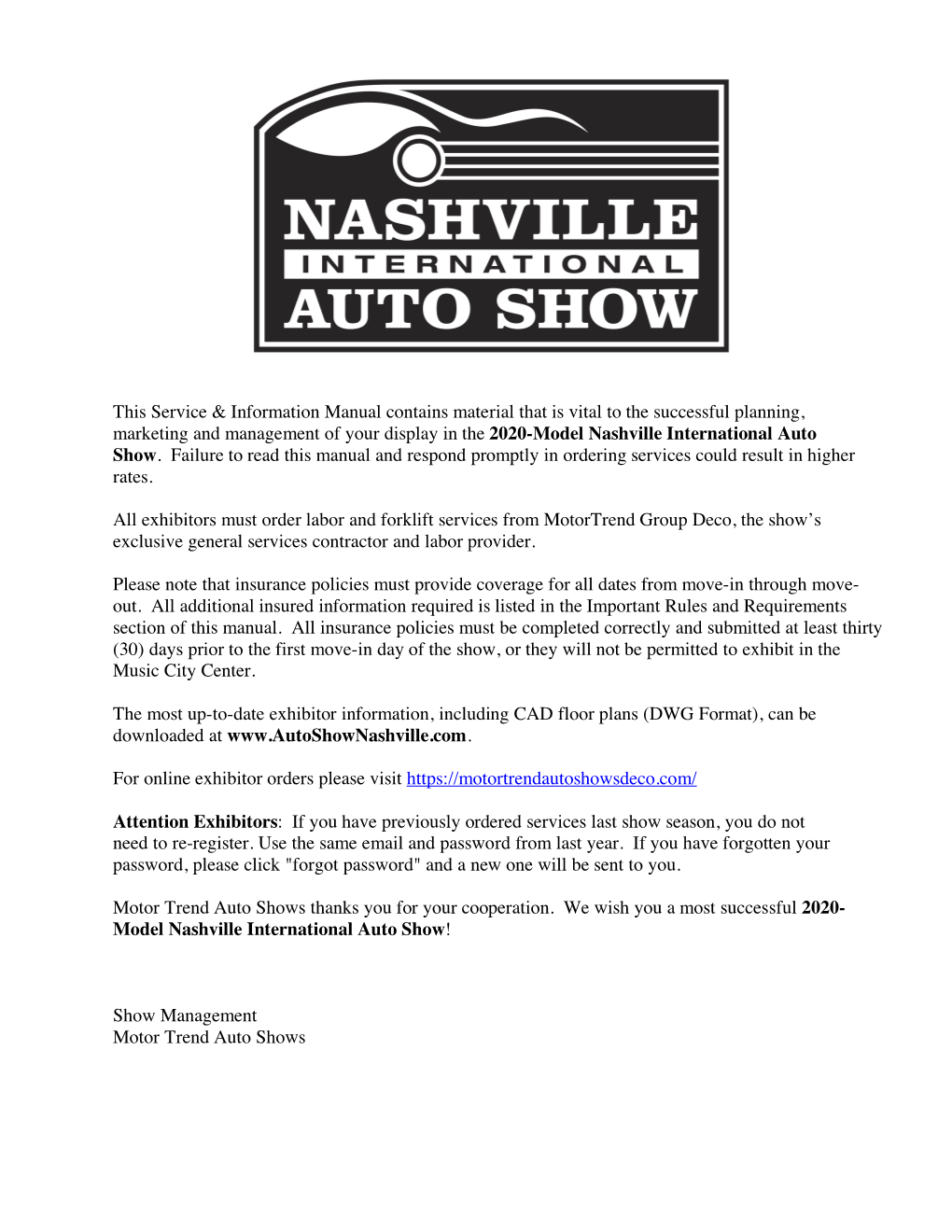 Nashville-Exhibitor Manual 7-18