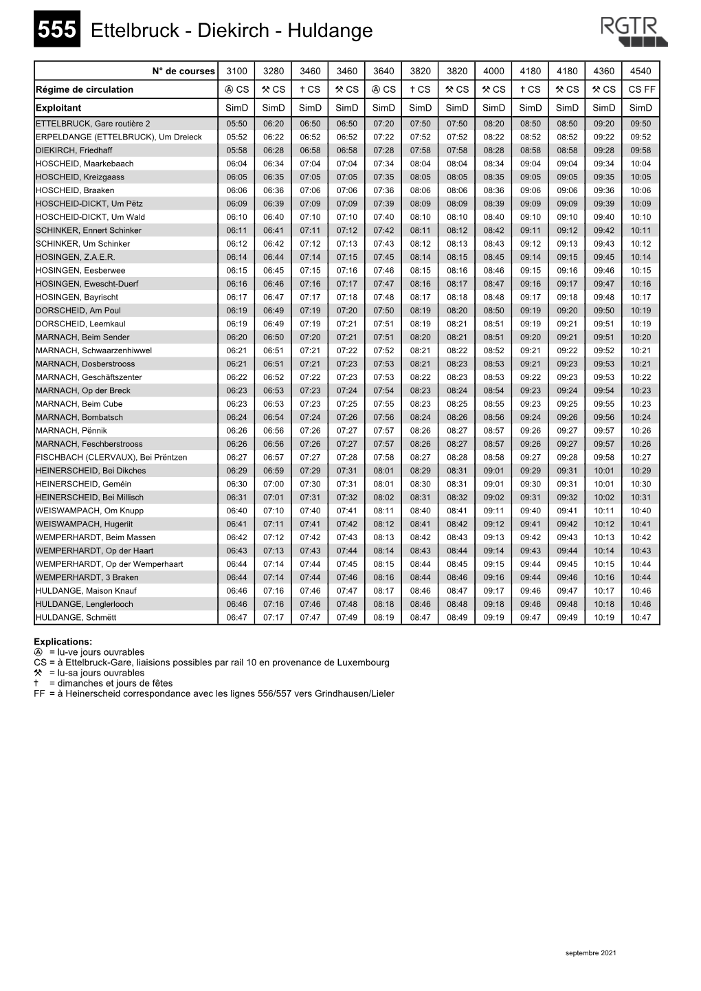 Ettelbruck - Diekirch - Huldange