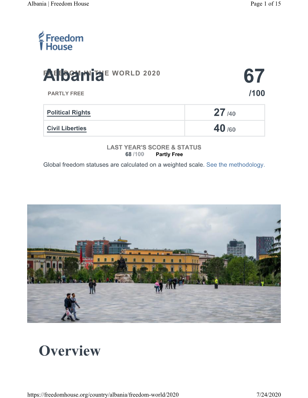 Albania | Freedom House Page 1 of 15