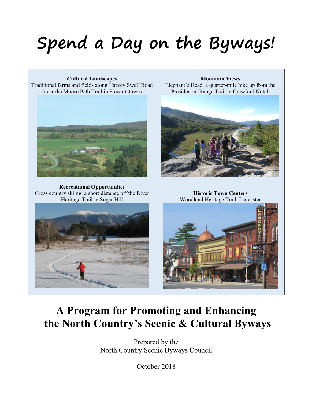 Spend a Day on the Byways Report