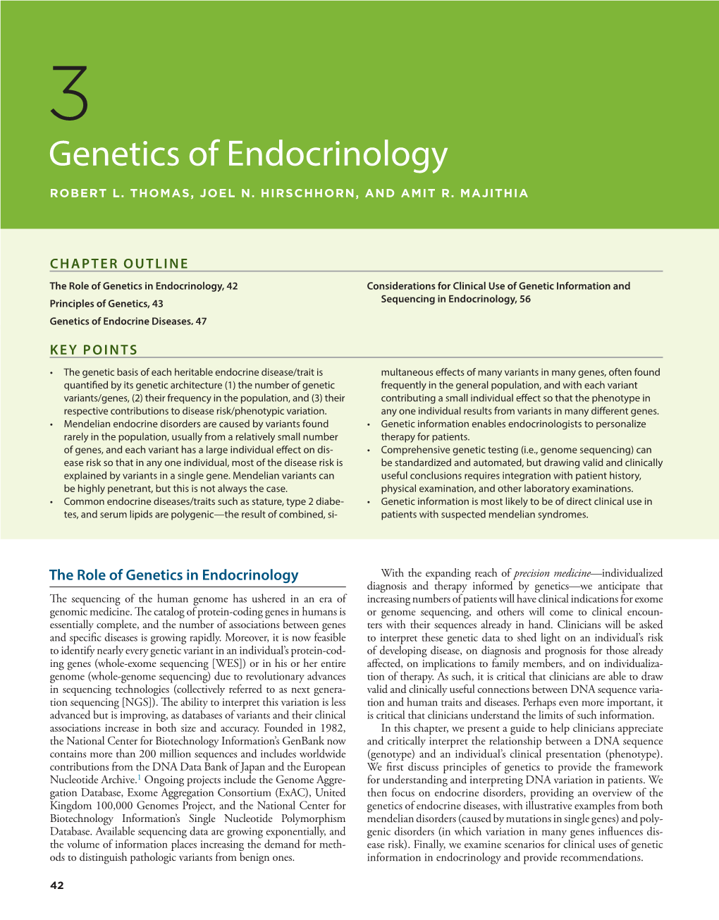 3 – Genetics of Endocrinology