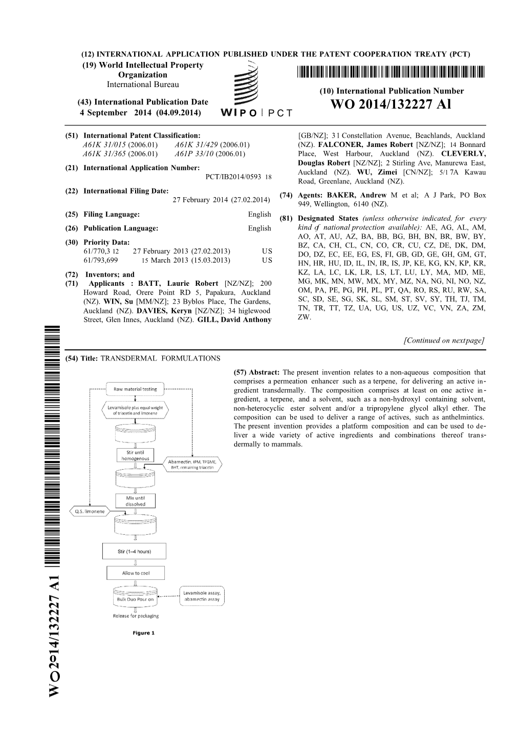 WO 2014/132227 Al 4 September 2014 (04.09.2014) P O P C T