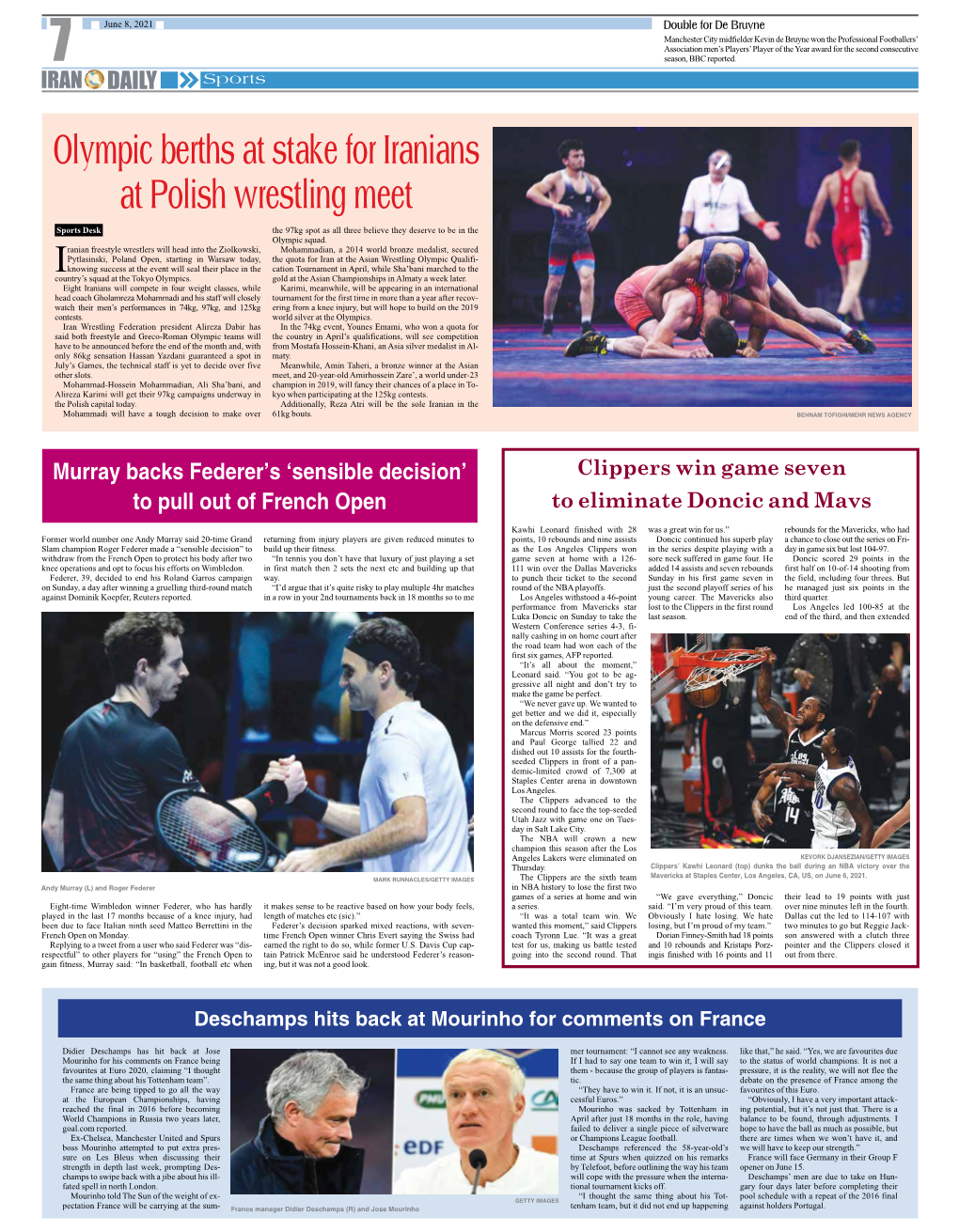 Olympic Berths at Stake for Iranians at Polish Wrestling Meet