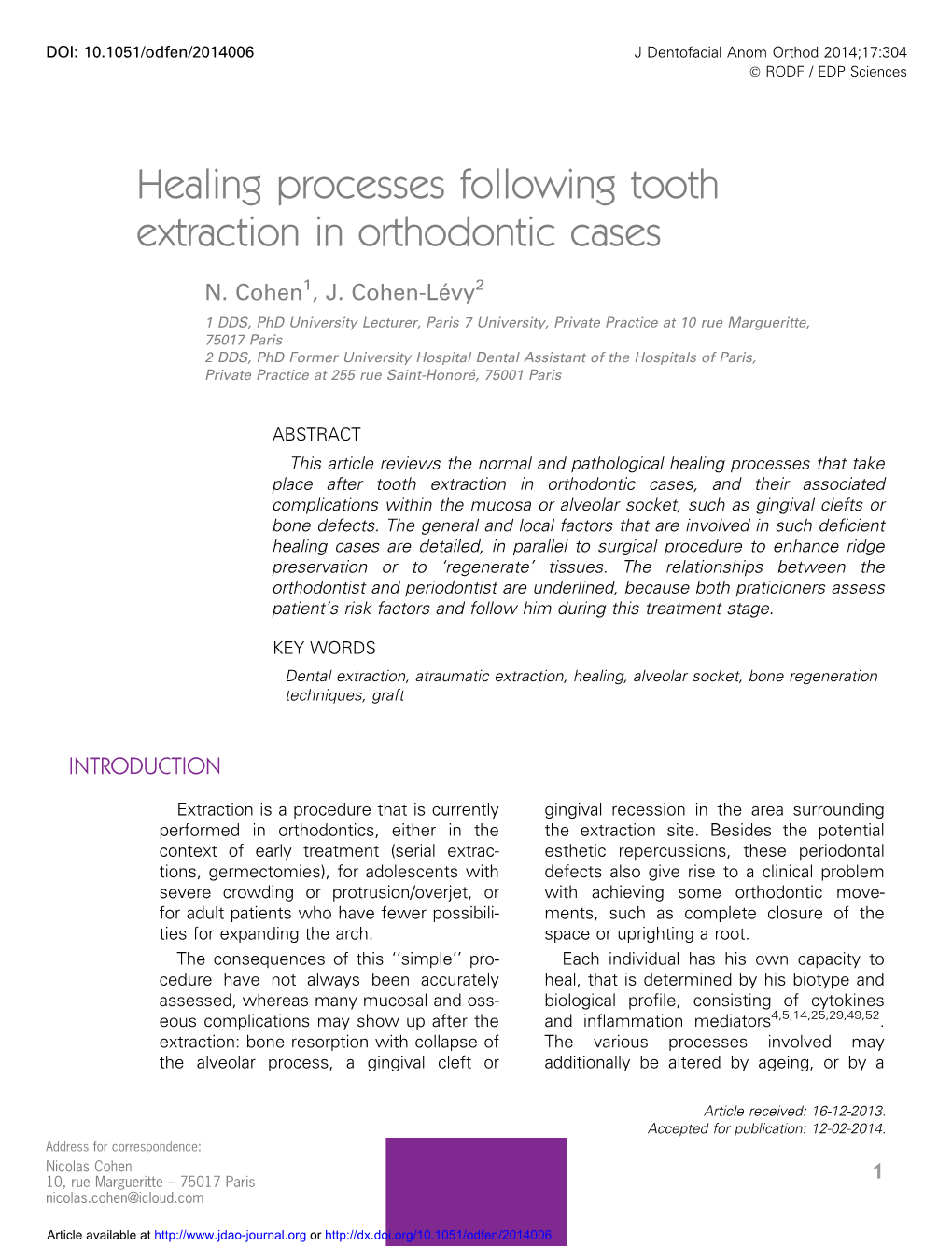 Healing Processes Following Tooth Extraction in Orthodontic Cases
