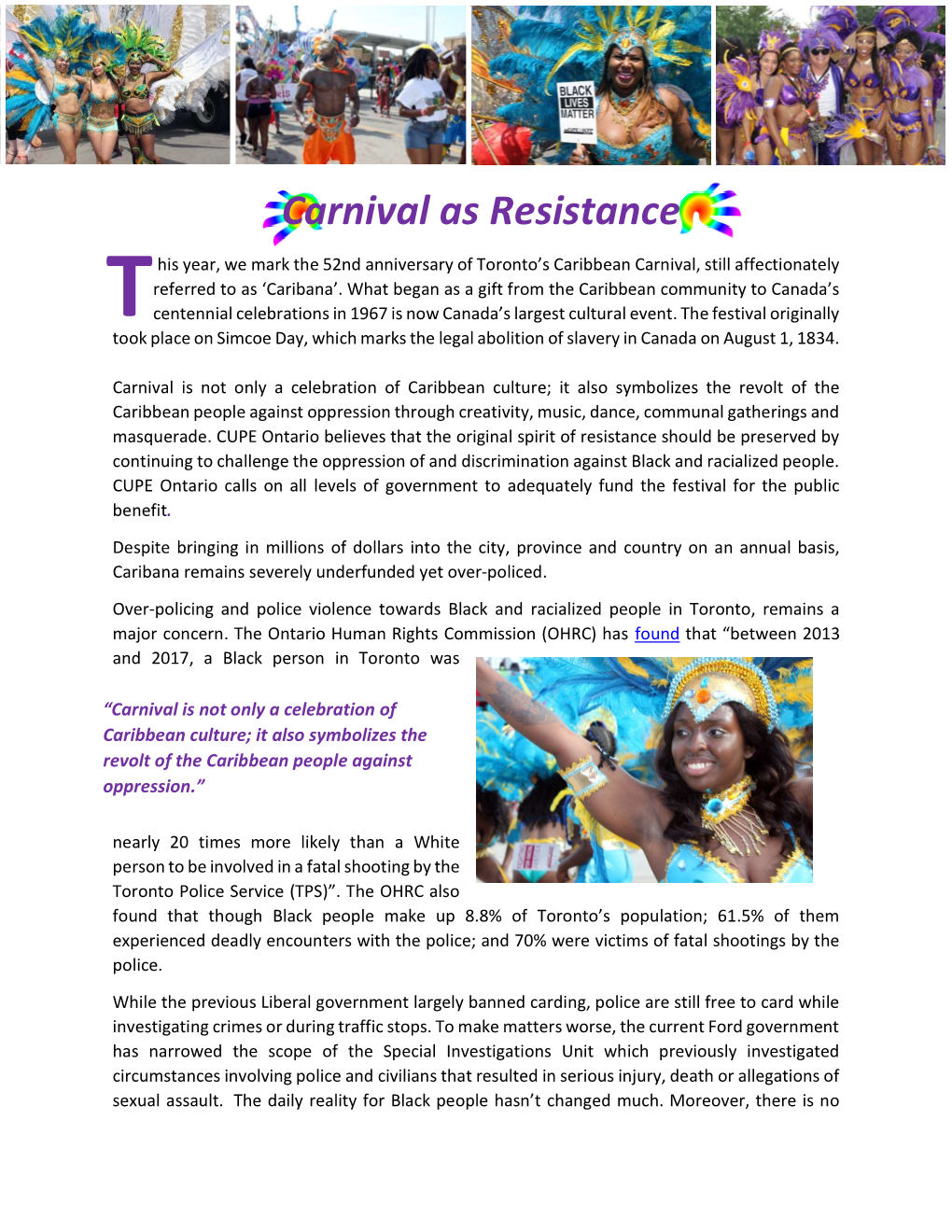 Carnival As Resistance