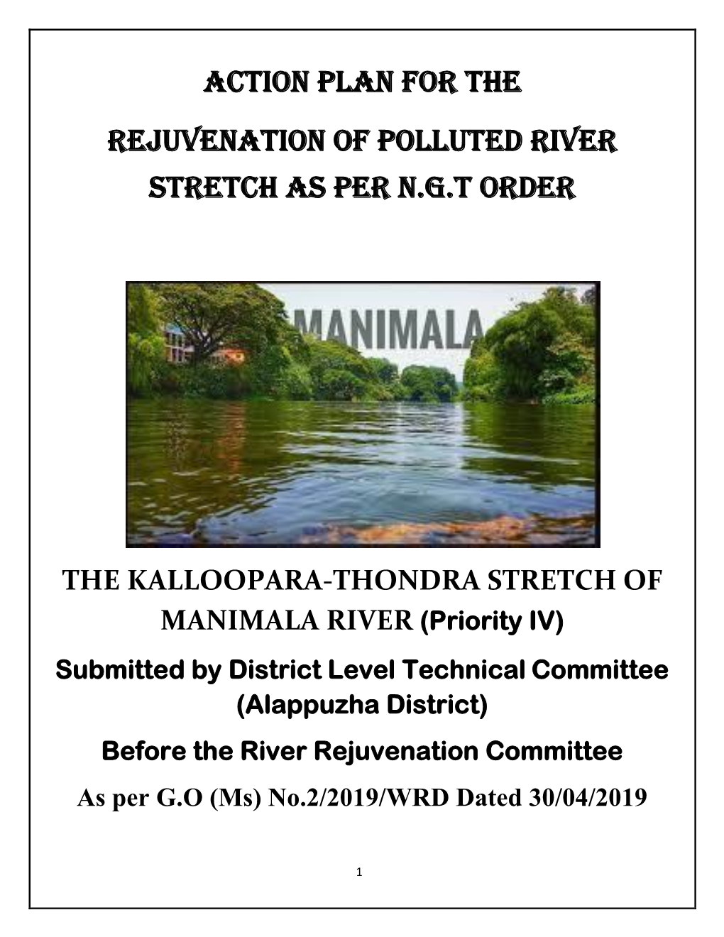 The Kalloopara-Thondra Stretch of Manimala River