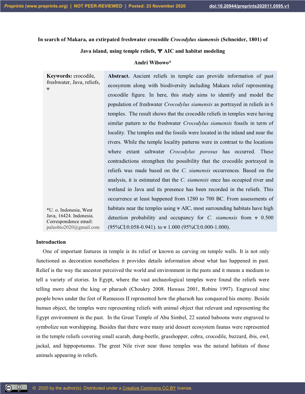 In Search of Makara, an Extirpated Freshwater Crocodile Crocodylus Siamensis (Schneider, 1801) Of