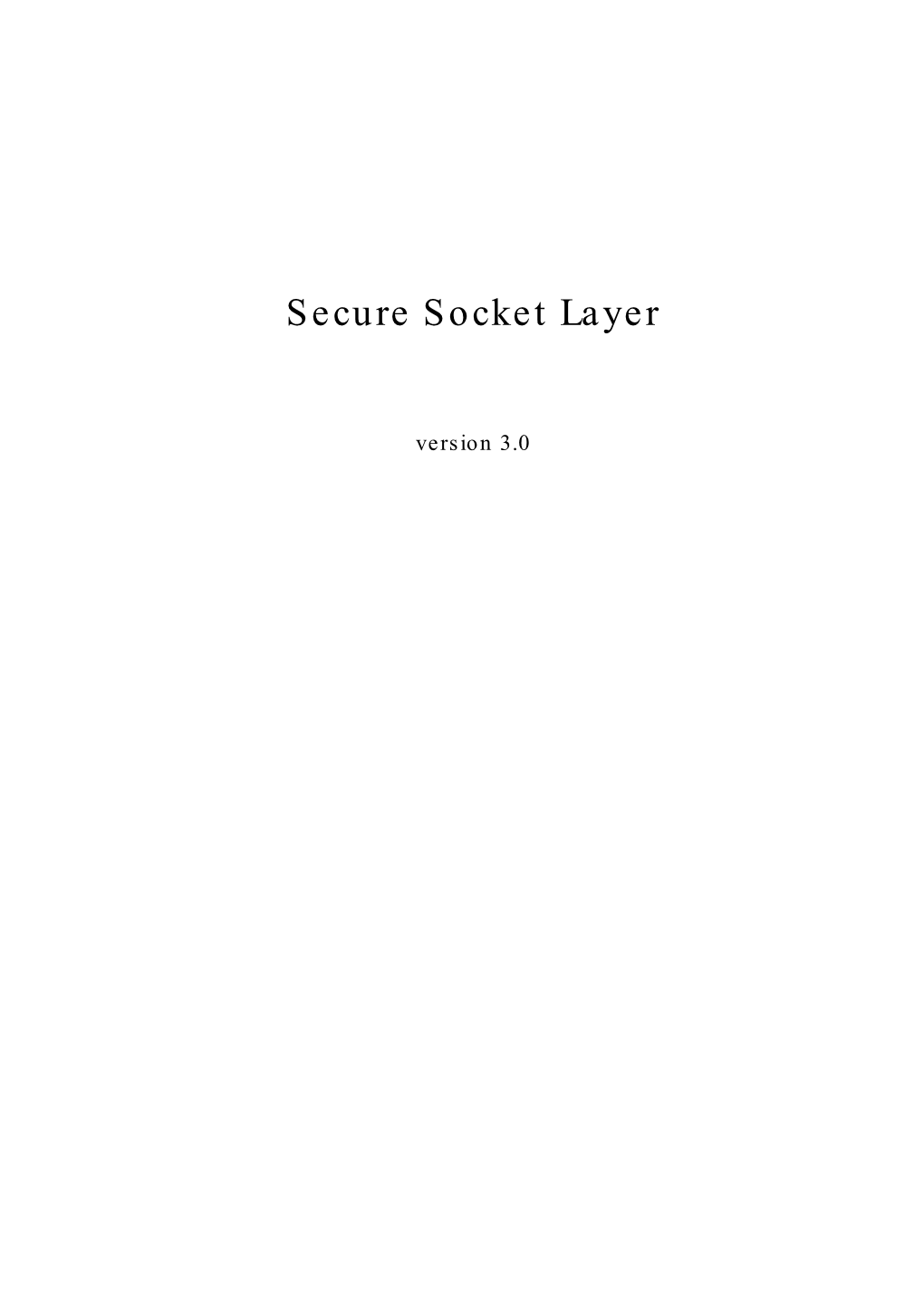 Secure Socket Layer