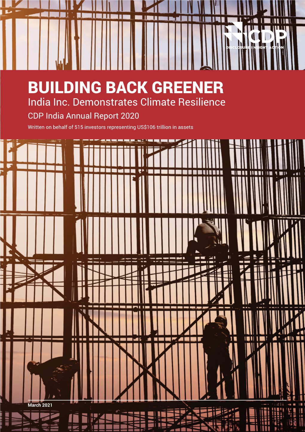 BUILDING BACK GREENER India Inc