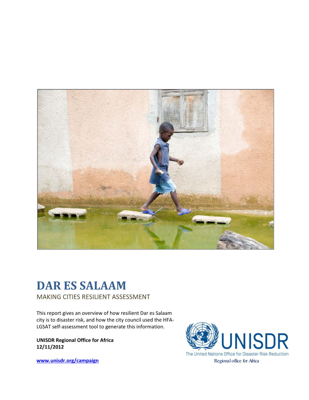 Dar Es Salaam Making Cities Resilient Assessment