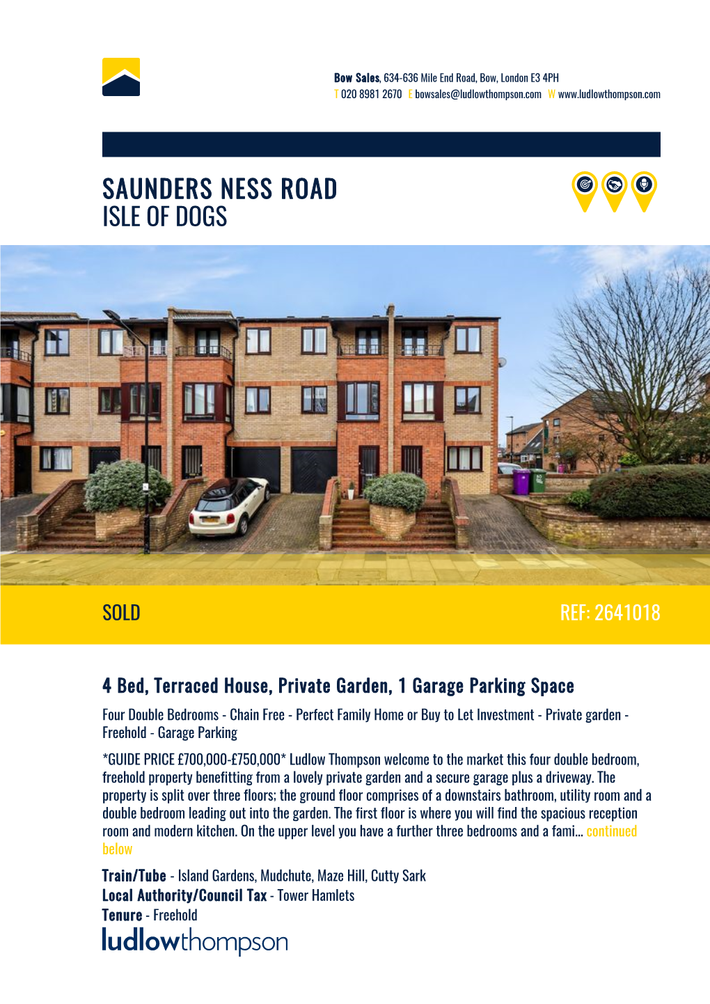 Saunders Ness Road Isle of Dogs