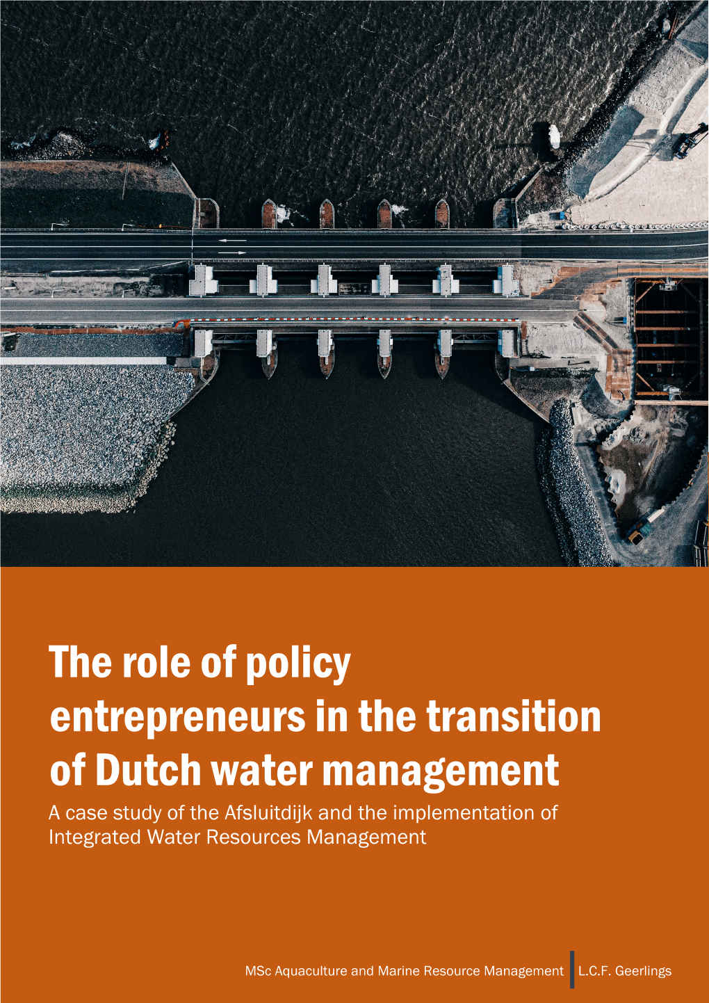 The Role of Policy Entrepreneurs in the Transition of Dutch Water Management