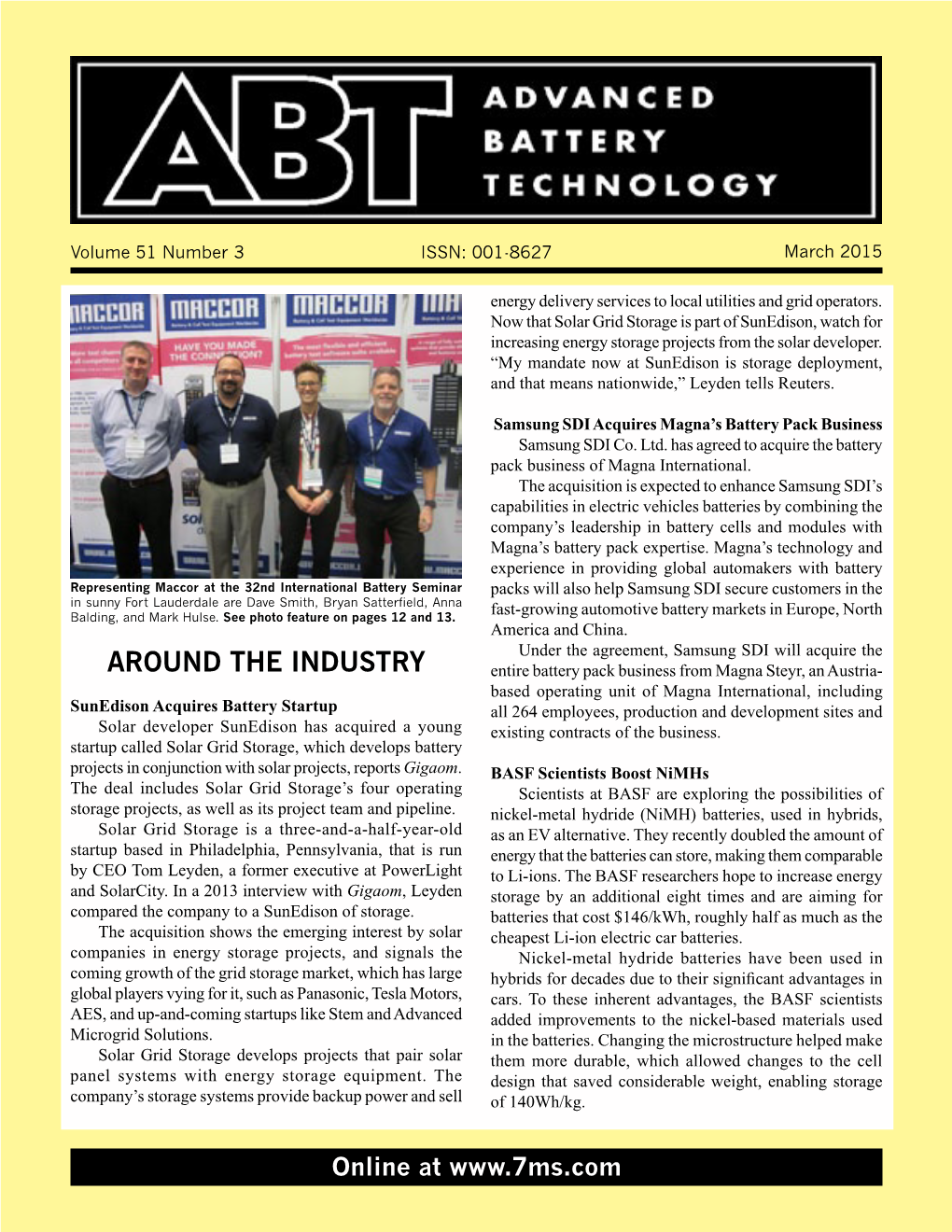 ABT) Is Published Monthly by Seven Mountains Scientific Inc., P.O