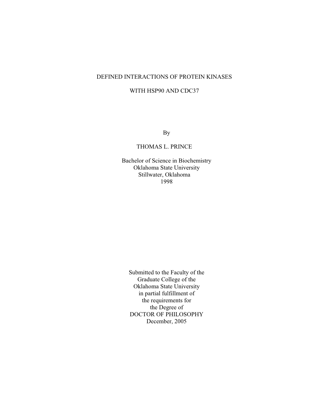 Defined Interactions of Protein Kinases with Hsp90 and Cdc37