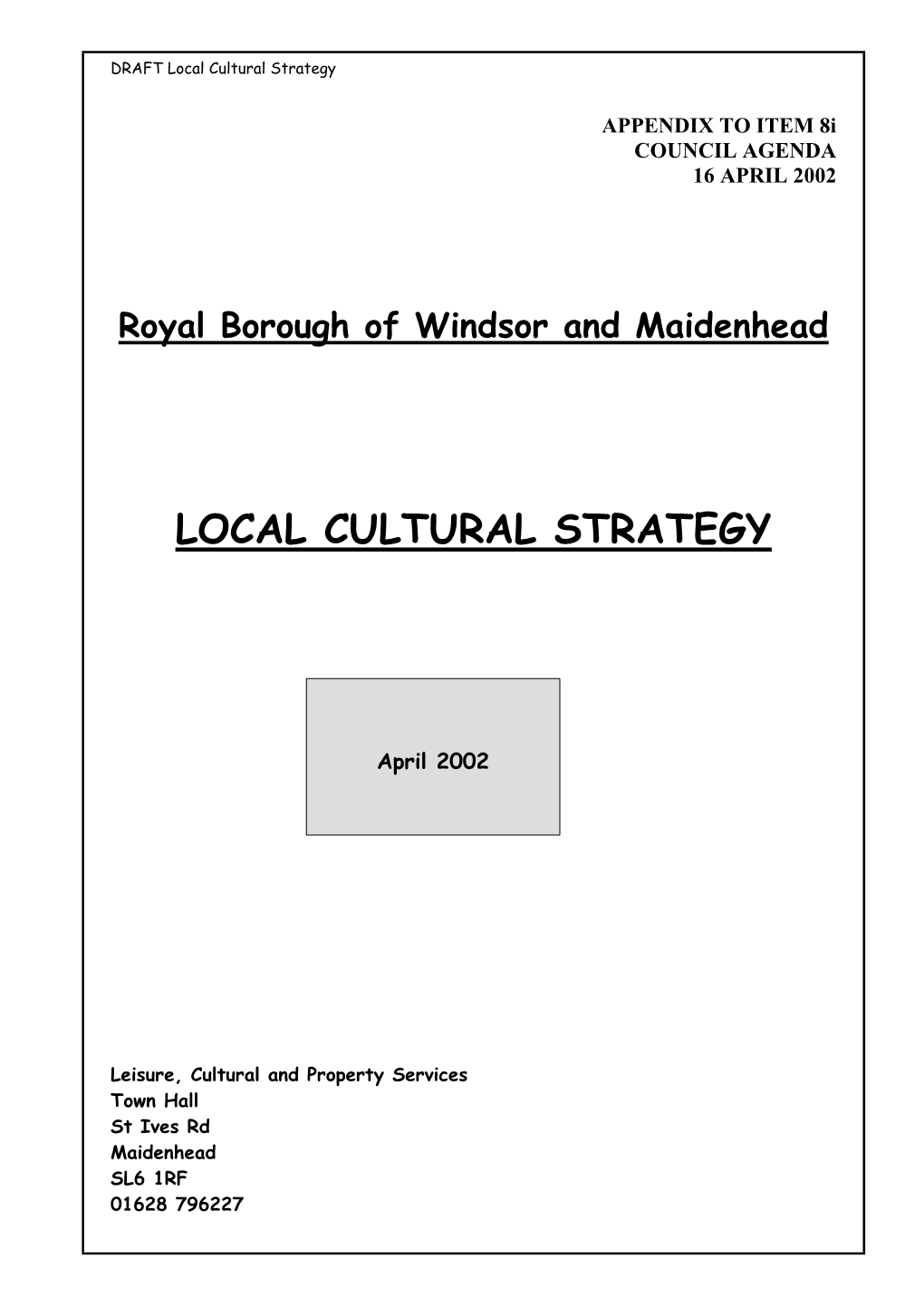 Local Cultural Strategy