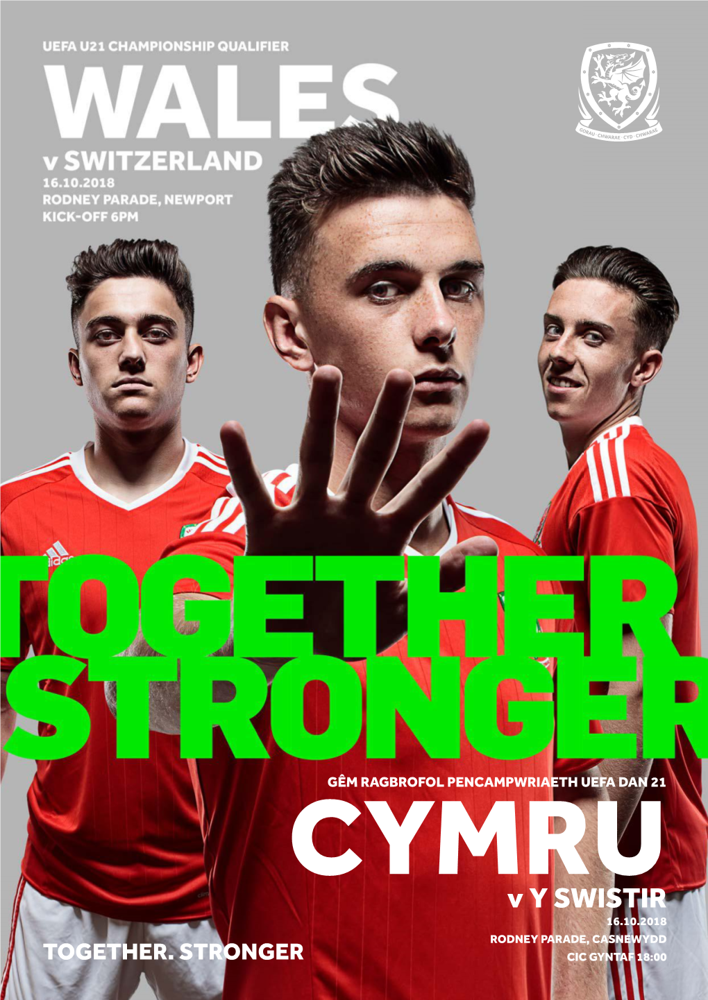 V Y SWISTIR CYMRU16.10.2018 RODNEY PARADE, CASNEWYDD TOGETHER