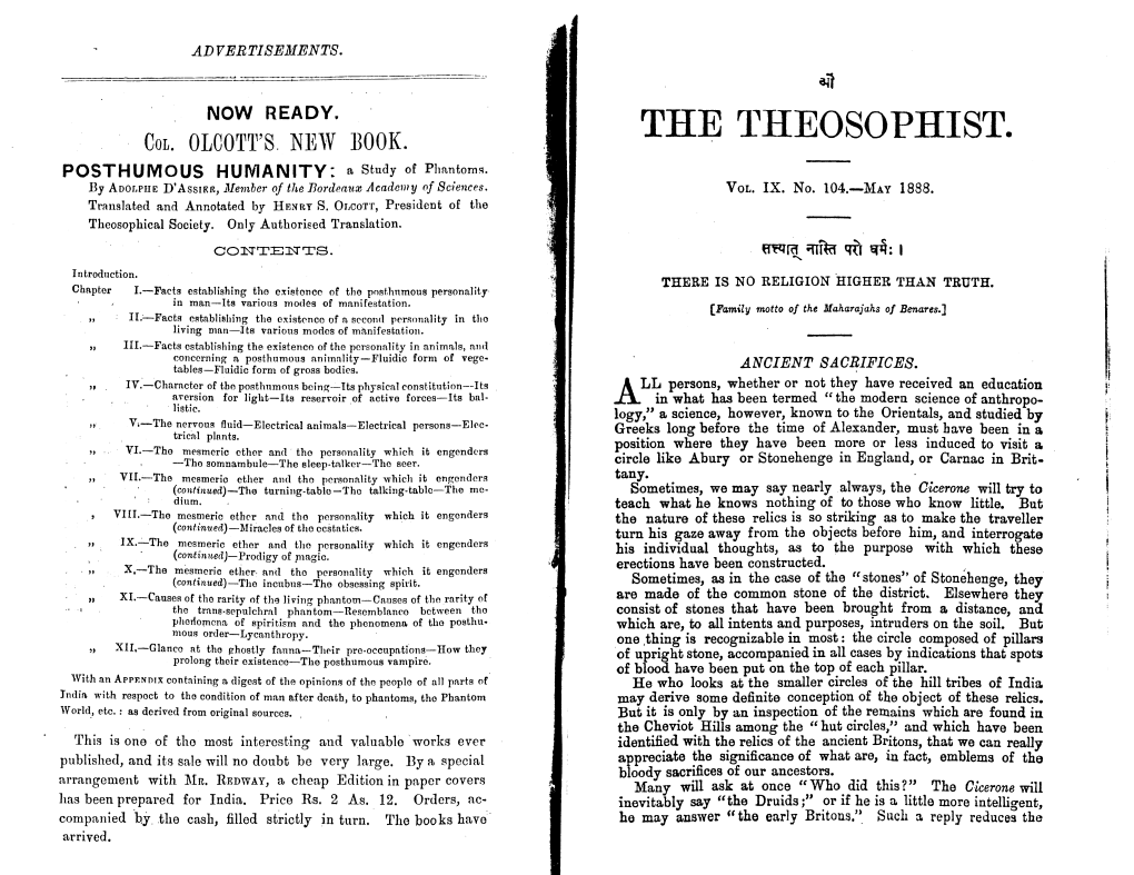 Theosophist V9 N104 May 1888