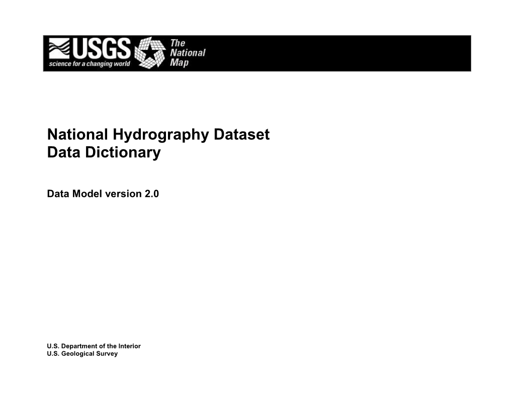 National Hydrography Dataset Dictionary