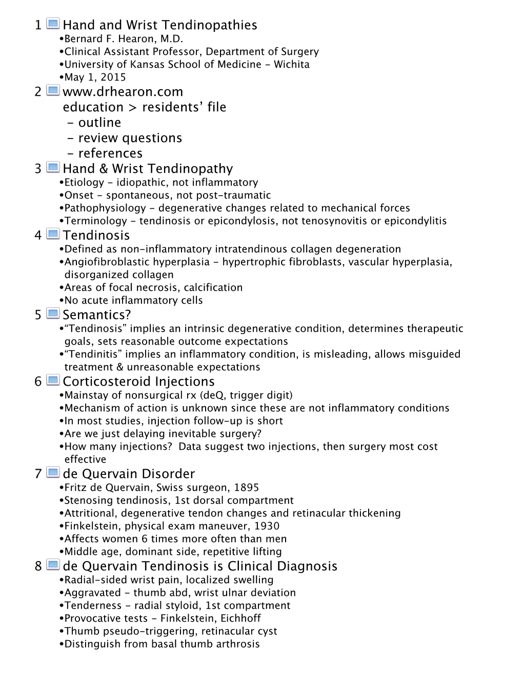 Hand and Wrist Tendinopathies Bernard F