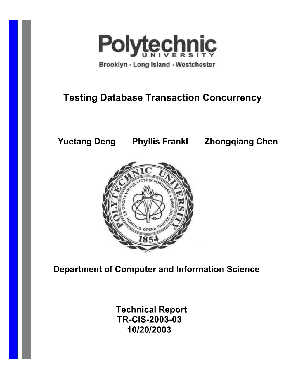 Testing Database Transaction Concurrency