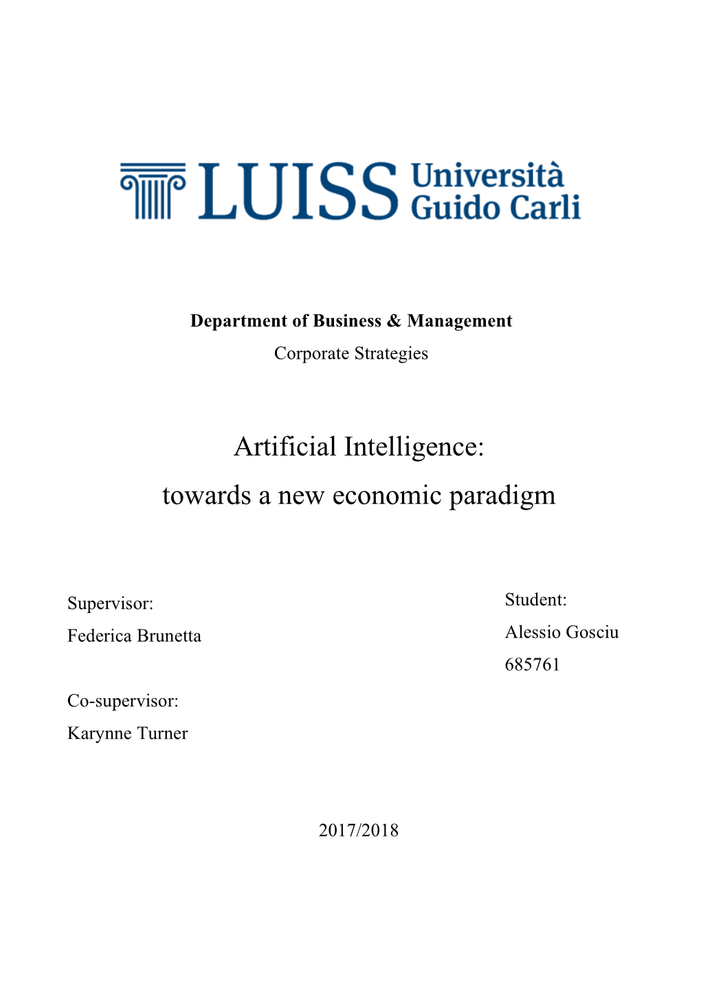Artificial Intelligence: Towards a New Economic Paradigm