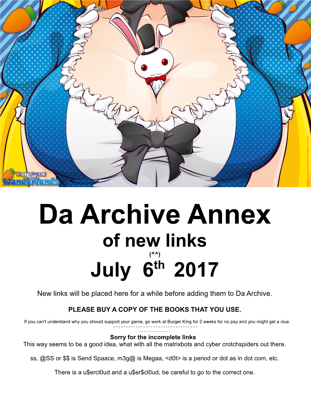 Da Archive Annex of New Links (^^) July 6Th 2017