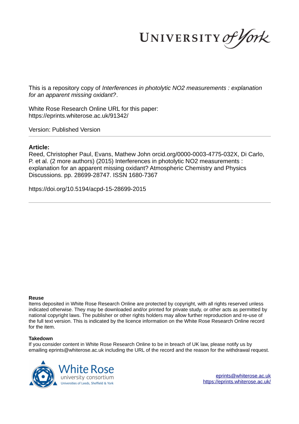 Interferences in Photolytic NO2 Measurements : Explanation for an Apparent Missing Oxidant?