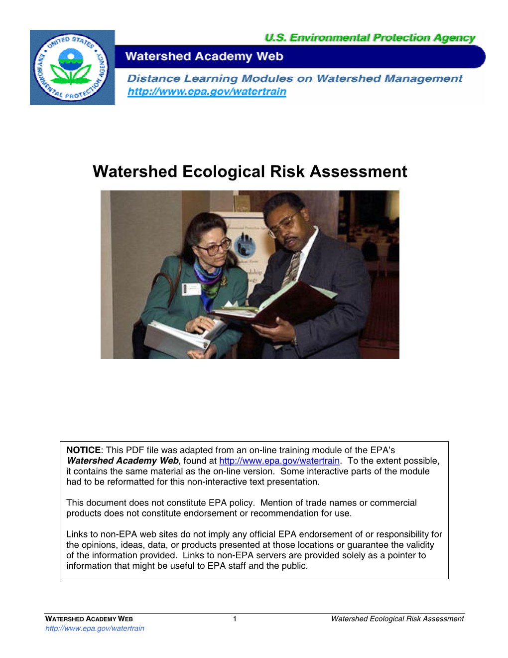 Watershed Ecological Risk Assessment