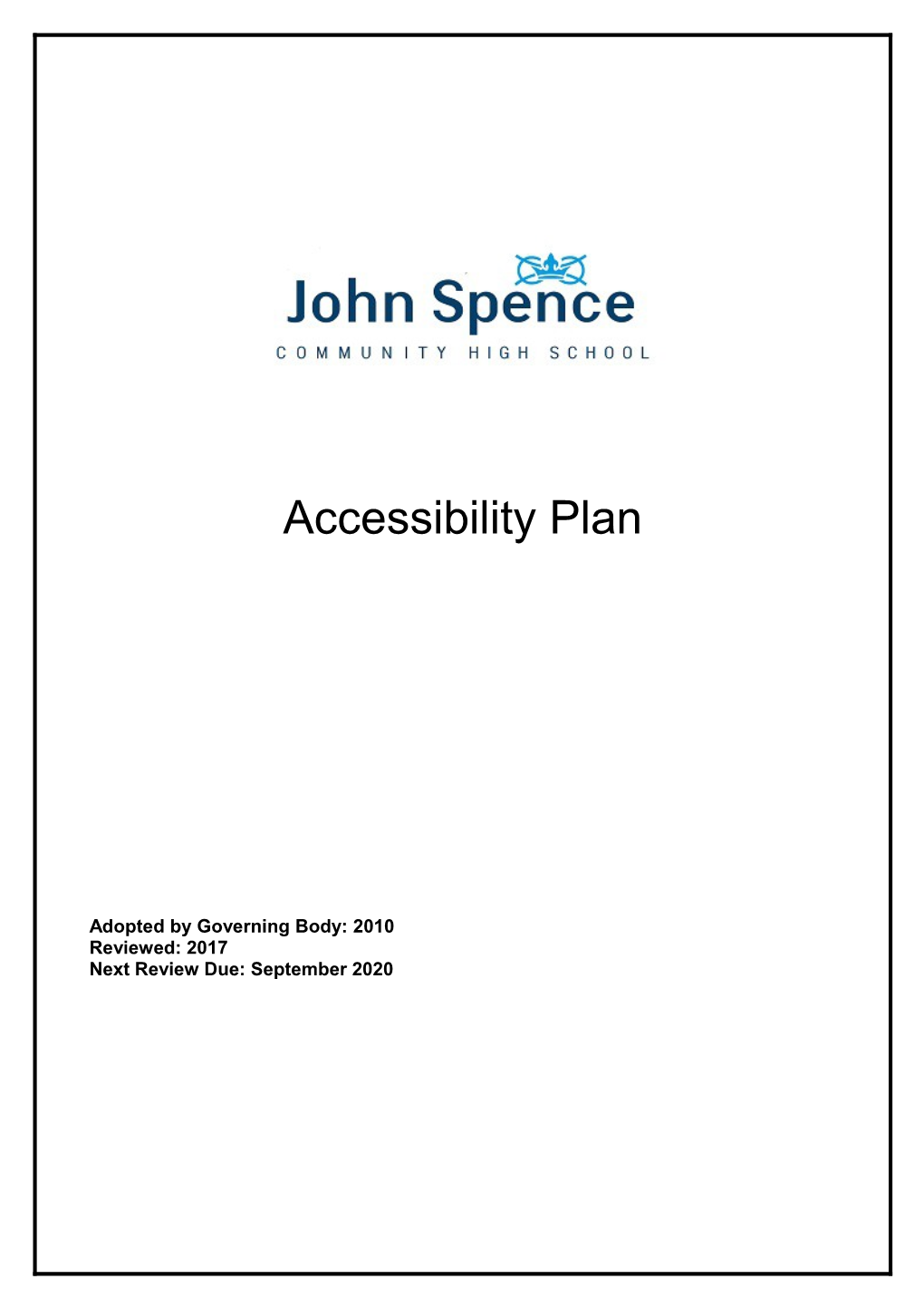 School Accessibility Plan