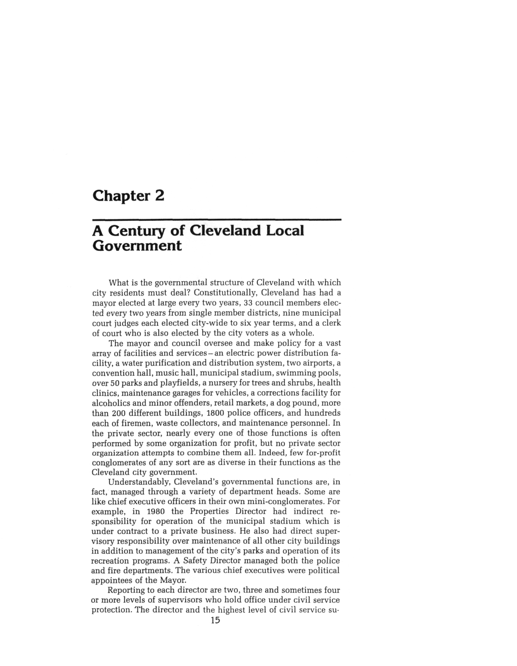 Chapter 2 a Century of Cleveland Local Government