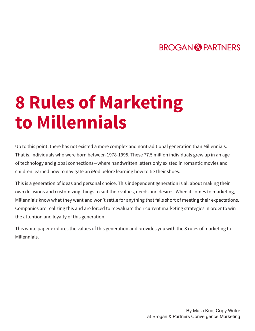 8 Rules of Marketing to Millenials