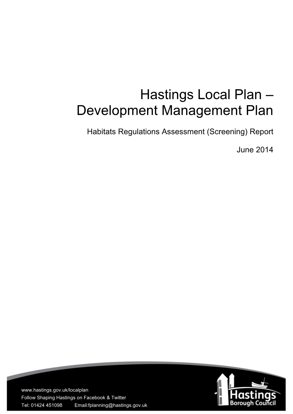 Hastings Local Plan –
