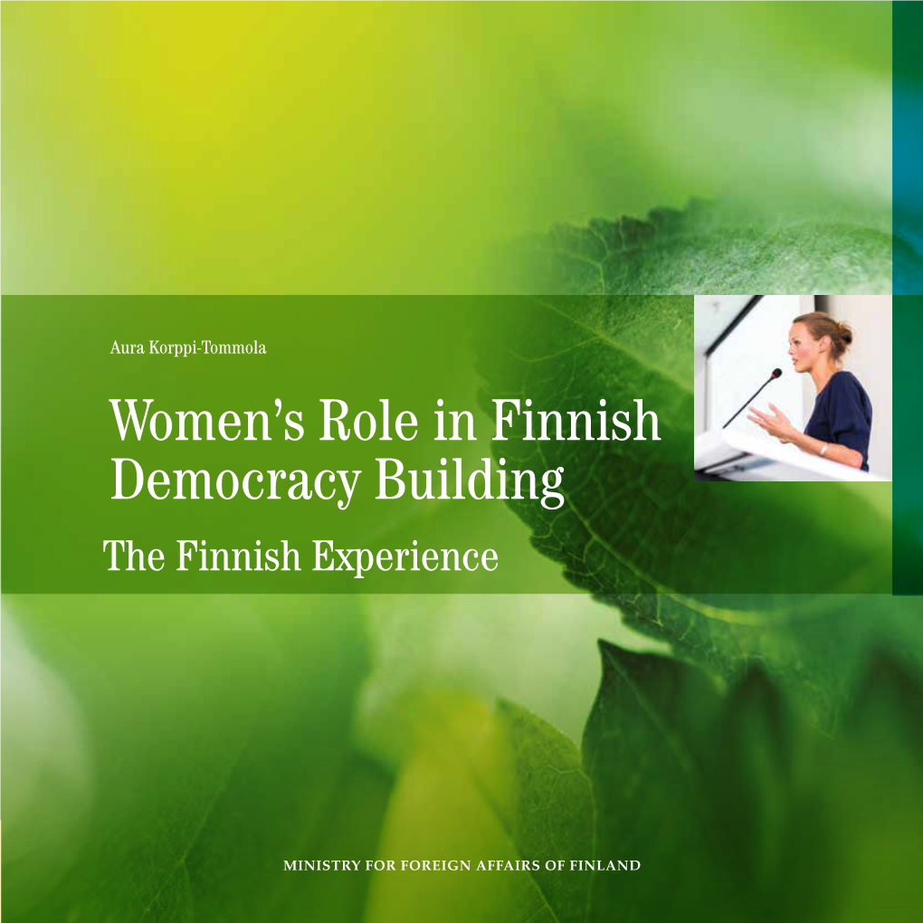 Women's Role in Finnish Democracy Building