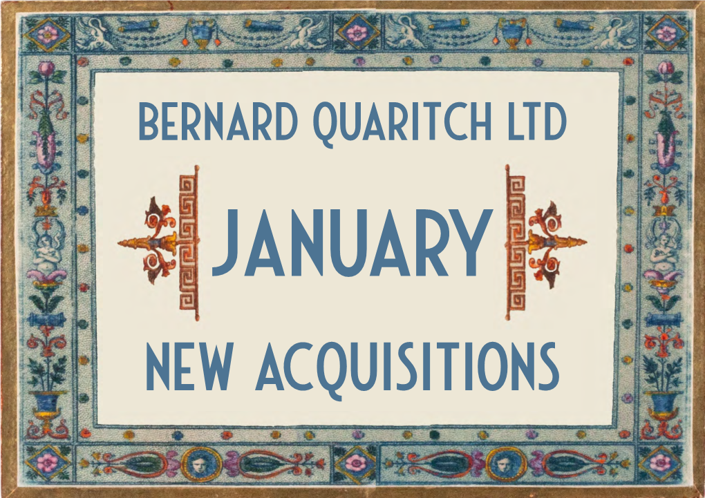 Quaritch January 2021