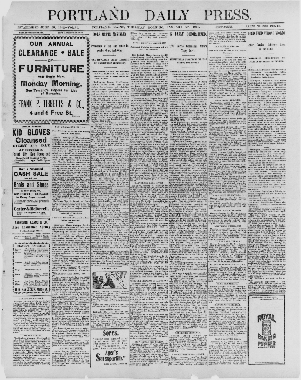 Portland Daily Press: January 27, 1898
